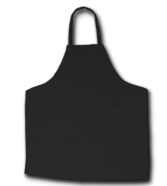 Bib Apron Black Two-Pocket29"L x 25.5"W